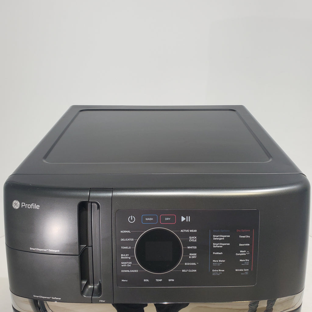 Pictures of Carbon Graphite ENERGY STAR  GE Profile 4.5 cu. ft. Capacity Front Load Combo Washing Machine and Electric Dryer with Ventless Heat Pump Technology - Scratch & Dent - Minor - Neu Appliance Outlet - Discount Appliance Outlet in Austin, Tx