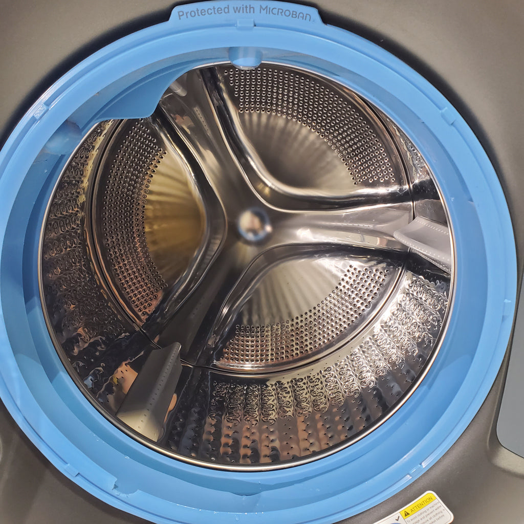 Pictures of Carbon Graphite ENERGY STAR  GE Profile 4.5 cu. ft. Capacity Front Load Combo Washing Machine and Electric Dryer with Ventless Heat Pump Technology - Scratch & Dent - Minor - Neu Appliance Outlet - Discount Appliance Outlet in Austin, Tx