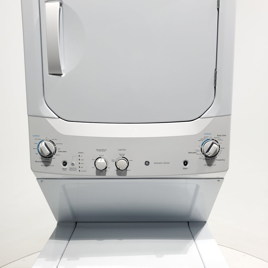 GE 3.2 cu. ft. Washer and 5.9 cu. ft. Electric Dryer Laundry Center with Rotary- Electromagnetic Controls - Certified Refurbished
