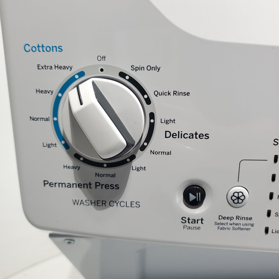 GE 3.2 cu. ft. Washer and 5.9 cu. ft. Electric Dryer Laundry Center with Rotary- Electromagnetic Controls - Certified Refurbished