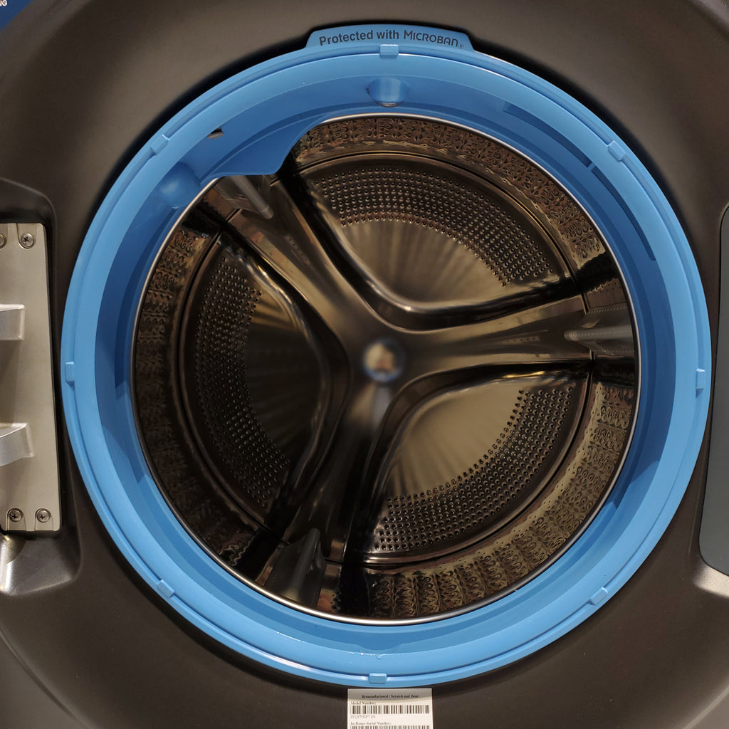 Pictures of Carbon Graphite ENERGY STAR  GE Profile 4.5 cu. ft. Capacity Front Load Combo Washing Machine and Electric Dryer with Ventless Heat Pump Technology - Scratch & Dent - Minor - Neu Appliance Outlet - Discount Appliance Outlet in Austin, Tx