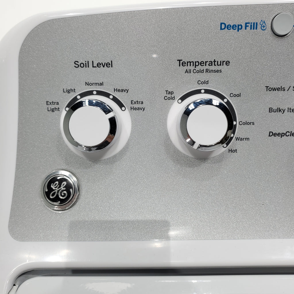 Pictures of ENERGY STAR GE  4.4 cu. ft. Top Load Washing Machine with Infusor Wash System and 7.2 cu. ft. Electric Dryer with HE Sensor Dry - Certified Refurbished - Neu Appliance Outlet - Discount Appliance Outlet in Austin, Tx