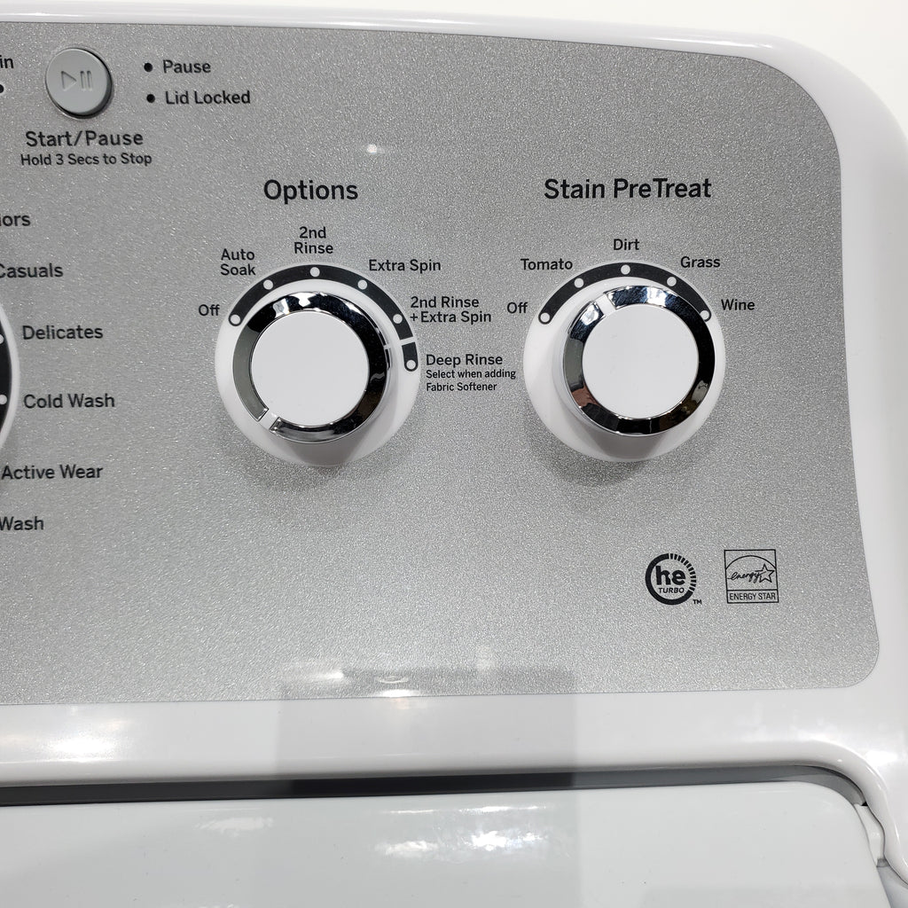 Pictures of ENERGY STAR GE  4.4 cu. ft. Top Load Washing Machine with Infusor Wash System and 7.2 cu. ft. Electric Dryer with HE Sensor Dry - Certified Refurbished - Neu Appliance Outlet - Discount Appliance Outlet in Austin, Tx