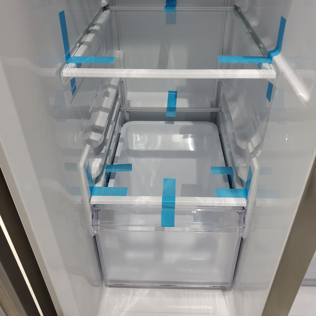 Pictures of Fingerprint Resistant Stainless Steel ENERGY STAR Samsung 27.4 cu. ft. Side by Side Refrigerator with Exterior Water and Ice Dispenser - Scratch & Dent - Moderate - Neu Appliance Outlet - Discount Appliance Outlet in Austin, Tx