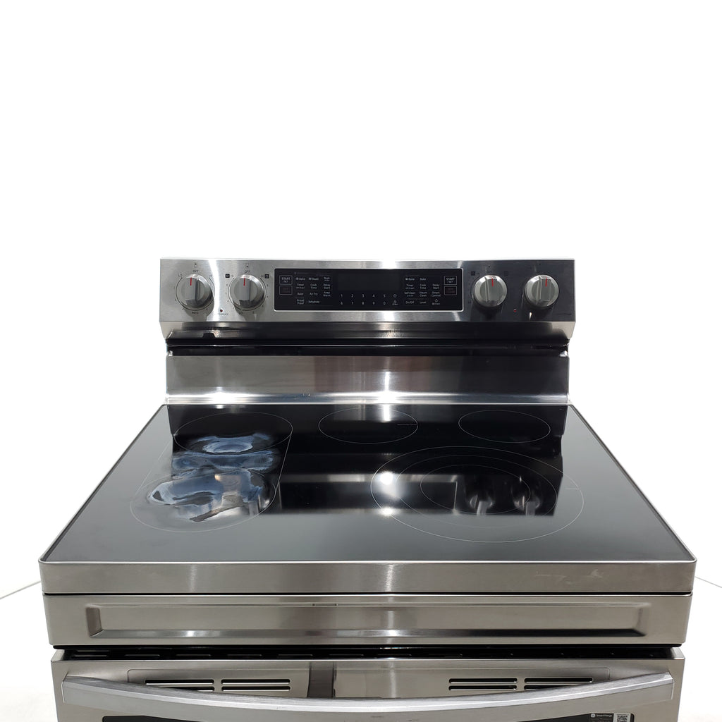 Pictures of Fingerprint Resistant Stainless Steel Samsung Flex Duo 6.3 cu. ft. 5 Heating Element Freestanding Electric Range with Double Oven - Scratch & Dent - Major - Neu Appliance Outlet - Discount Appliance Outlet in Austin, Tx