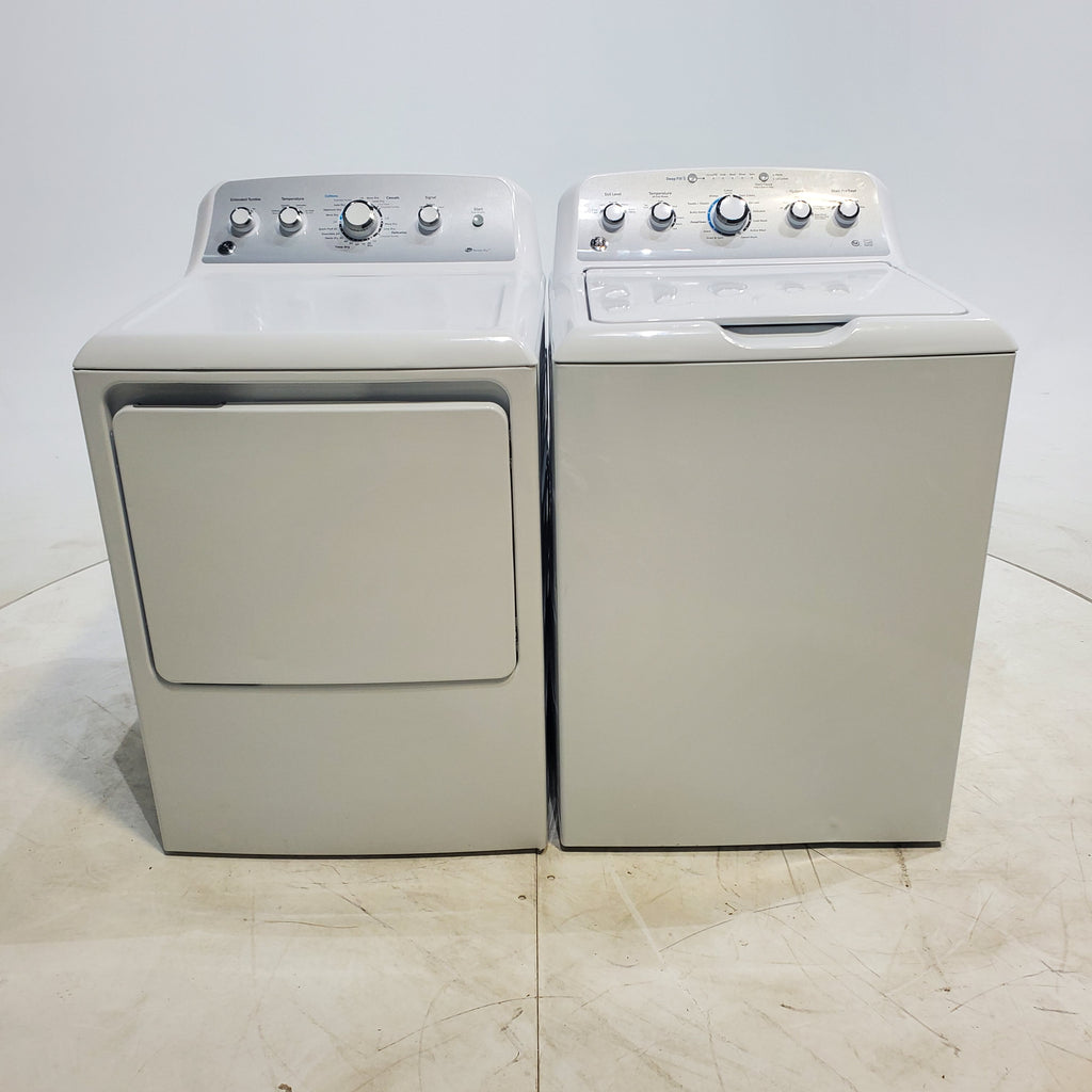 Pictures of ENERGY STAR GE  4.4 cu. ft. Top Load Washing Machine with Infusor Wash System and 7.2 cu. ft. Electric Dryer with HE Sensor Dry - Certified Refurbished - Neu Appliance Outlet - Discount Appliance Outlet in Austin, Tx