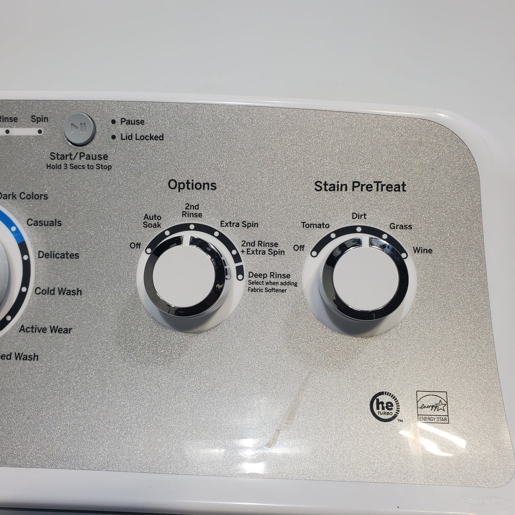 Pictures of ENERGY STAR GE  4.4 cu. ft. Top Load Washing Machine with Infusor Wash System and 7.2 cu. ft. Electric Dryer with HE Sensor Dry - Certified Refurbished - Neu Appliance Outlet - Discount Appliance Outlet in Austin, Tx