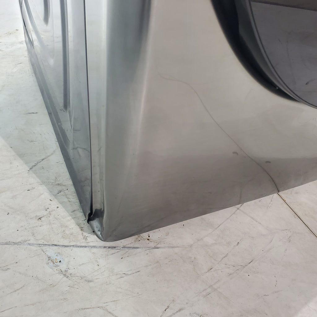 Pictures of Platinum Samsung 7.5 cu. ft. Front Load Electric Dryer with Steam- Scratch & Dent - Major - Neu Appliance Outlet - Discount Appliance Outlet in Austin, Tx