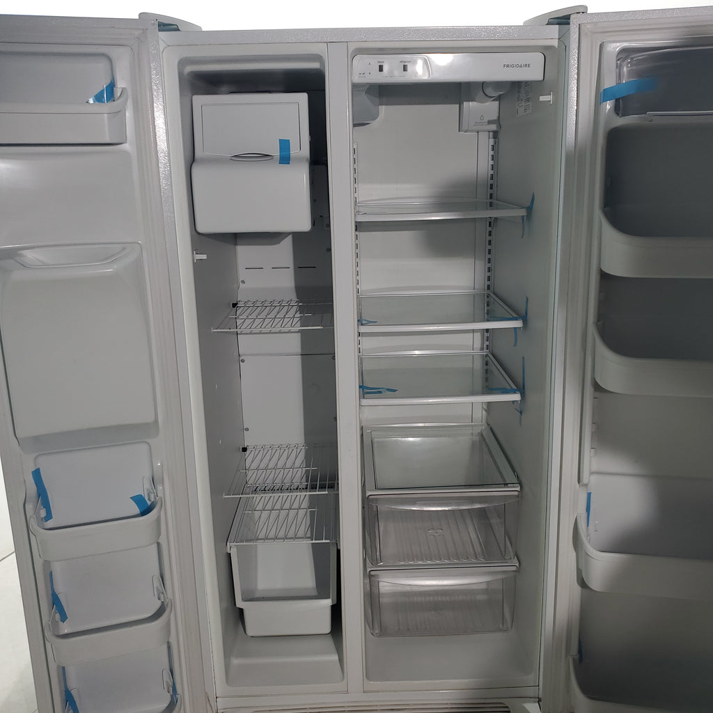 Pictures of White Frigidaire 25.6 cu. ft. Side by Side Refrigerator with External Water and Ice Dispenser - Certified Refurbished - Neu Appliance Outlet - Discount Appliance Outlet in Austin, Tx