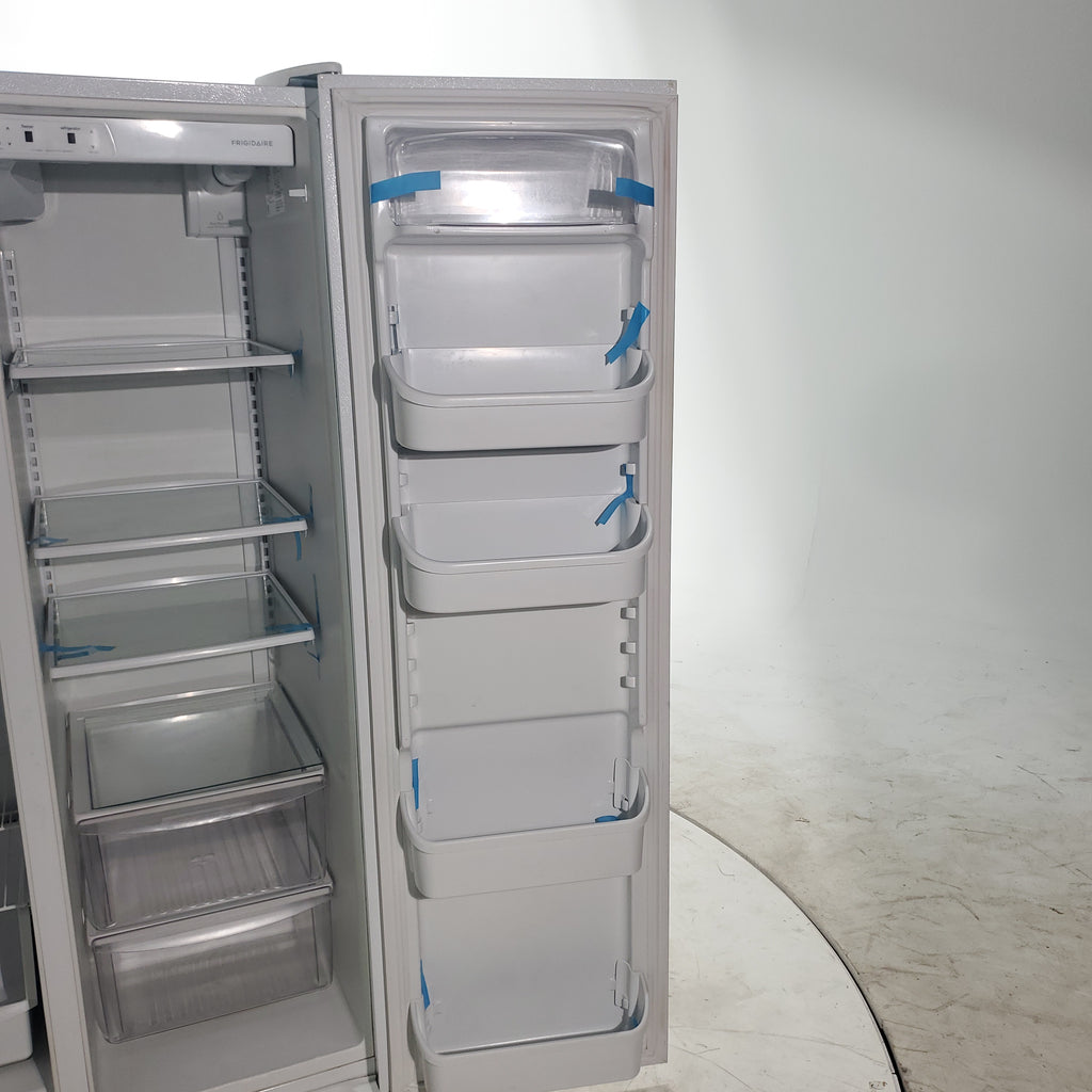 Pictures of White Frigidaire 25.6 cu. ft. Side by Side Refrigerator with External Water and Ice Dispenser - Certified Refurbished - Neu Appliance Outlet - Discount Appliance Outlet in Austin, Tx
