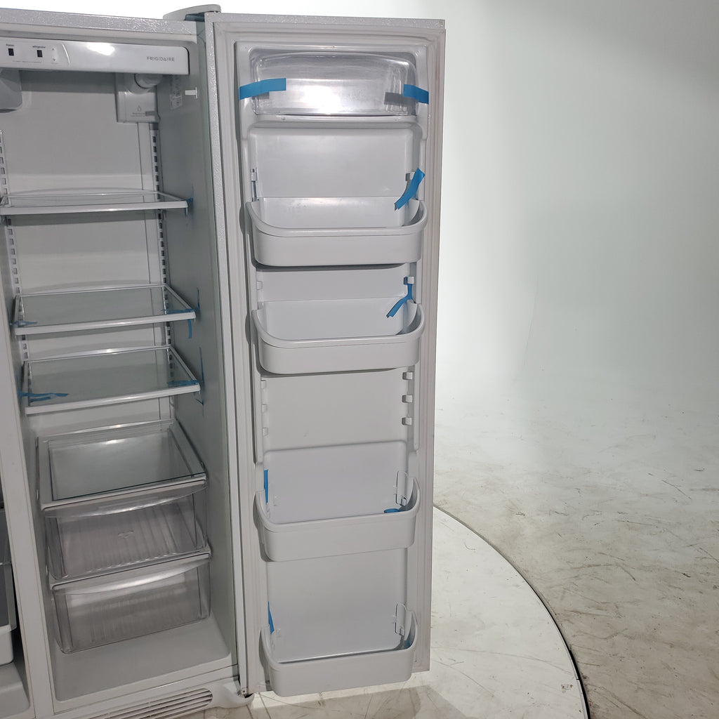 Pictures of White Frigidaire 25.6 cu. ft. Side by Side Refrigerator with External Water and Ice Dispenser - Certified Refurbished - Neu Appliance Outlet - Discount Appliance Outlet in Austin, Tx