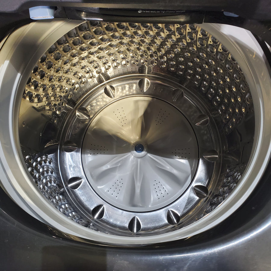 Black Stainless Steel ENERGY STAR Samsung 5.0 cu. ft. Top Load Washer with Active Water Jet - Scratch & Dent - Minor