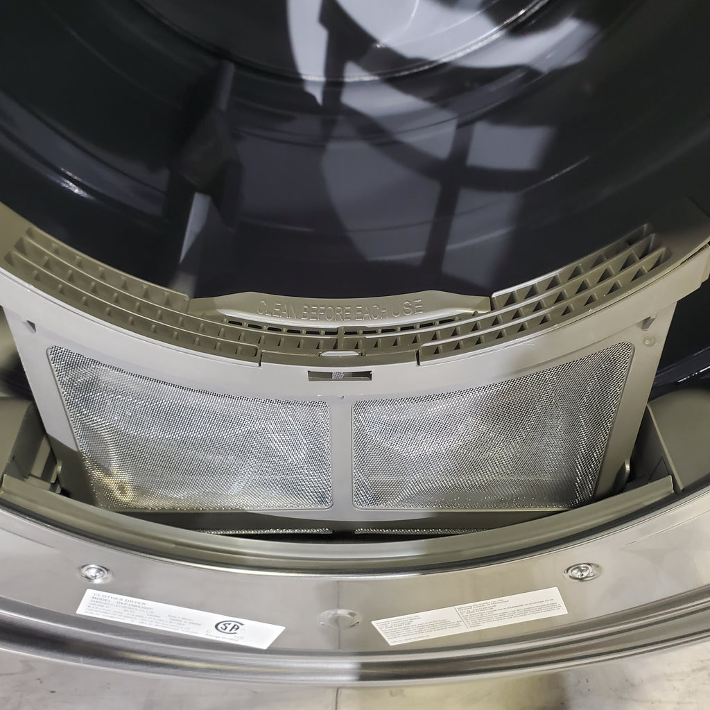 Pictures of Platinum Samsung 7.5 cu. ft. Front Load Electric Dryer with Steam - Scratch & Dent - Minor - Neu Appliance Outlet - Discount Appliance Outlet in Austin, Tx