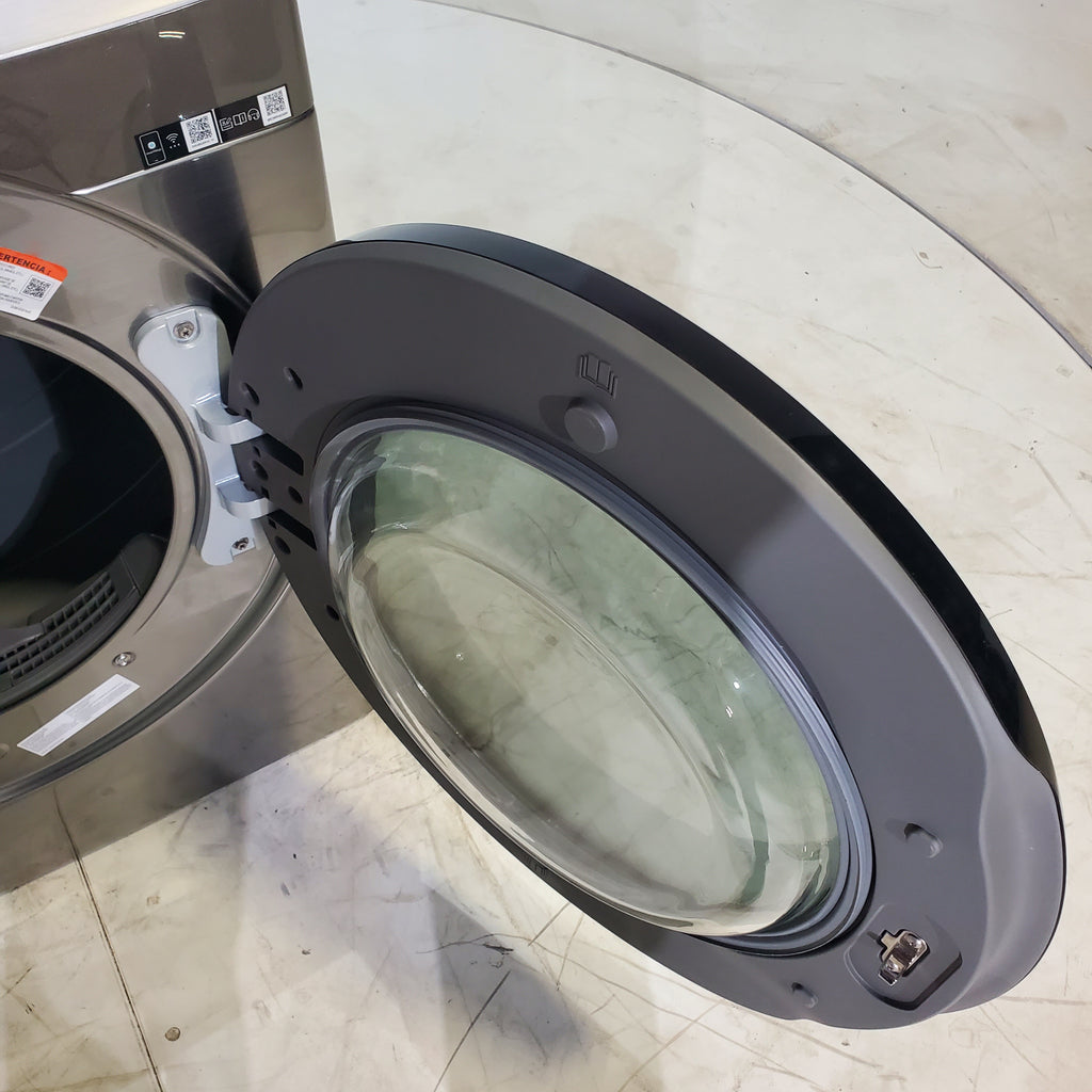 Pictures of Platinum Samsung 7.5 cu. ft. Front Load Electric Dryer with Steam - Scratch & Dent - Minor - Neu Appliance Outlet - Discount Appliance Outlet in Austin, Tx