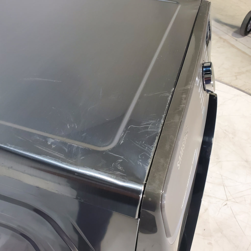Pictures of Platinum Samsung 7.5 cu. ft. Front Load Electric Dryer with Steam - Scratch & Dent - Minor - Neu Appliance Outlet - Discount Appliance Outlet in Austin, Tx