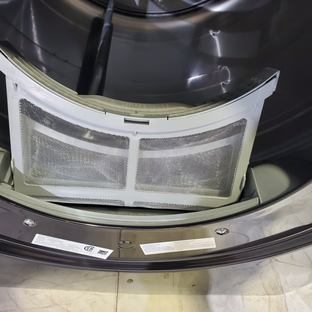 Pictures of Brushed Black ENERGY STAR Samsung 7.5 cu. ft. Frontload Electric Dryer with Steam - Scratch & Dent - Minor - Neu Appliance Outlet - Discount Appliance Outlet in Austin, Tx