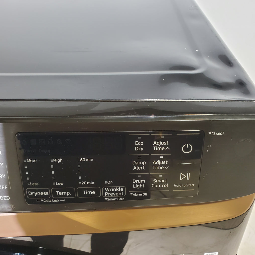 Pictures of Brushed Black ENERGY STAR Samsung 7.5 cu. ft. Frontload Electric Dryer with Steam - Scratch & Dent - Minor - Neu Appliance Outlet - Discount Appliance Outlet in Austin, Tx