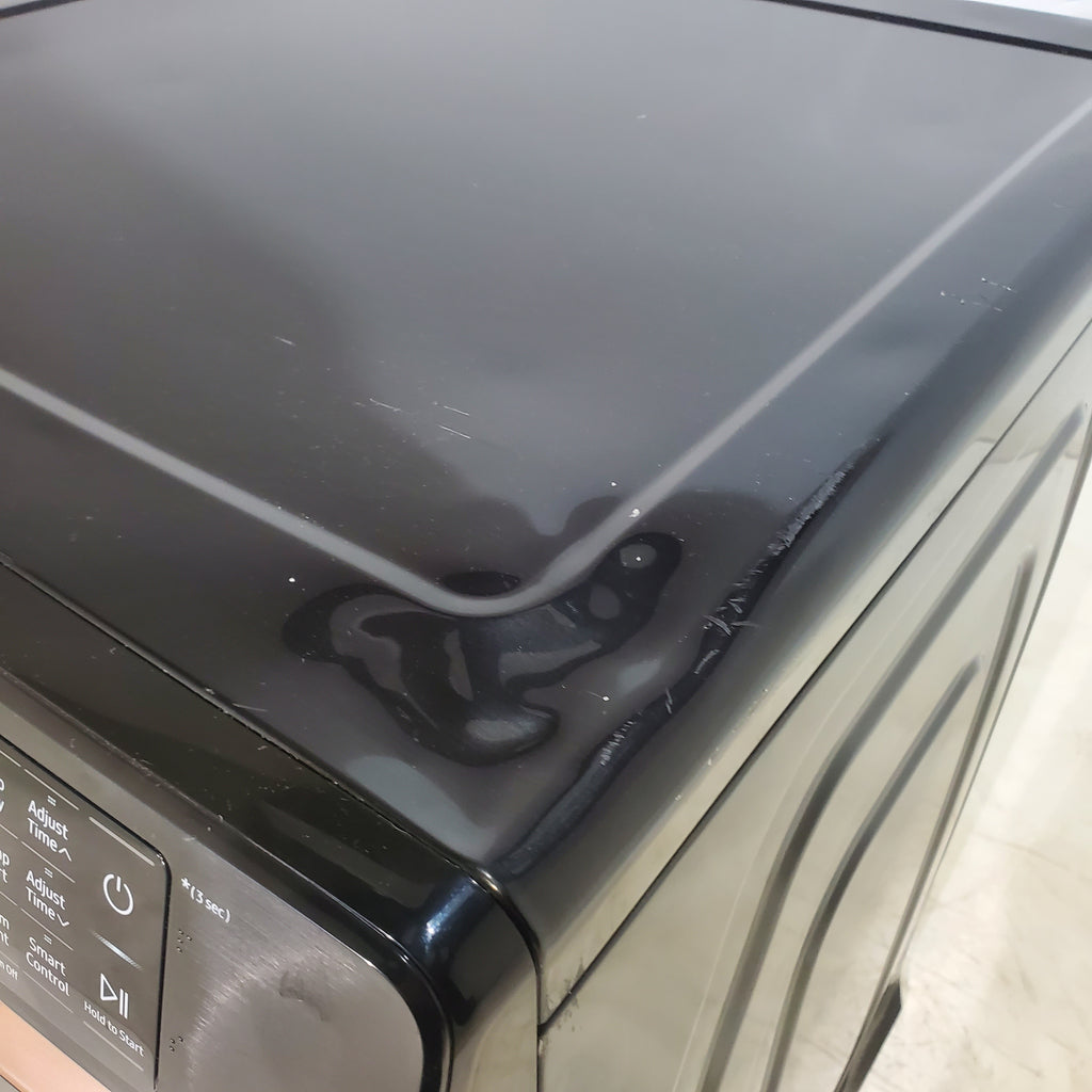 Pictures of Brushed Black ENERGY STAR Samsung 7.5 cu. ft. Frontload Electric Dryer with Steam - Scratch & Dent - Minor - Neu Appliance Outlet - Discount Appliance Outlet in Austin, Tx