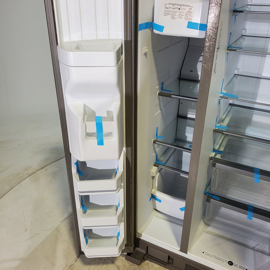 Pictures of 33 in. Wide Fingerprint-Resistant Stainless Steel Whirlpool 21.4 cu. ft. Side by Side Refrigerator with In Door Ice and Water Dispenser - Certified Refurbished - Neu Appliance Outlet - Discount Appliance Outlet in Austin, Tx