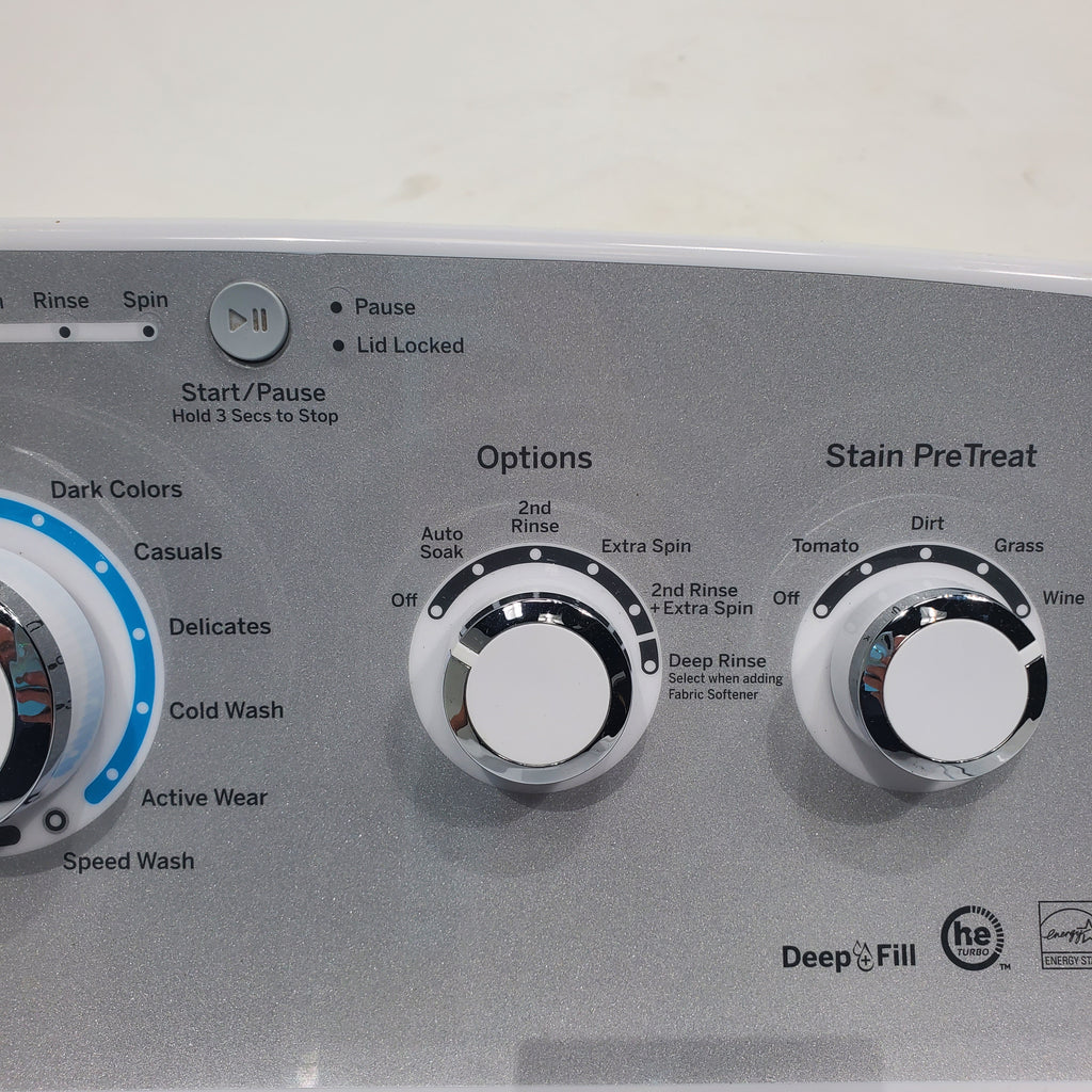 Pictures of ENERGY STAR GE 4.4 cu. ft. Top Load Washing Machine with Infusor Wash System and 7.2 cu. ft. Electric Dryer with HE Sensor Dry - Certified Refurbished - Neu Appliance Outlet - Discount Appliance Outlet in Austin, Tx