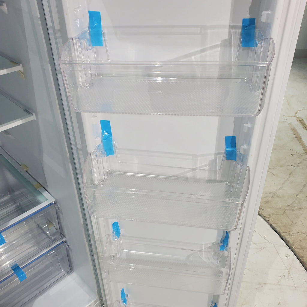 Pictures of 36 1/8" Wide White Frigidaire 25.6 cu. ft. Side by Side Refrigerator with Exterior Ice and Water Dispenser - Scratch and Dent - Minor - Neu Appliance Outlet - Discount Appliance Outlet in Austin, Tx