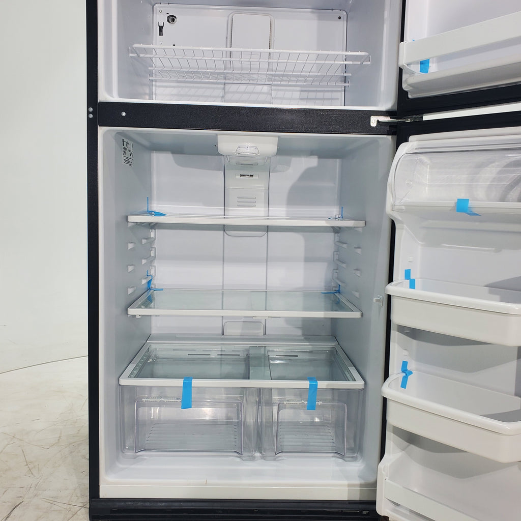 Pictures of 33" Wide Kenmore 21 cu ft Black Top and Bottom Refrigerator with Adjustable  Glass Shelving - Certified Refurbished - Neu Appliance Outlet - Discount Appliance Outlet in Austin, Tx