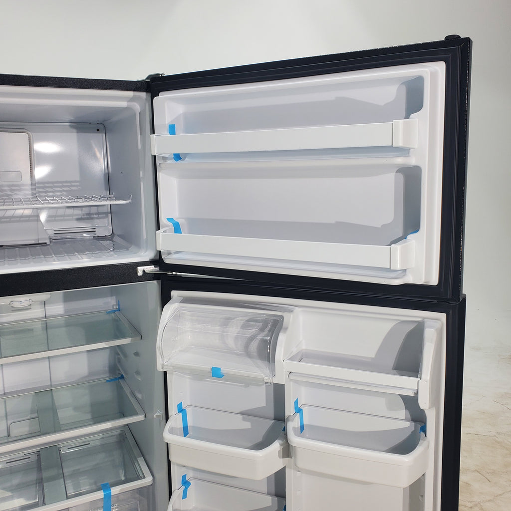 Pictures of 33" Wide Kenmore 21 cu ft Black Top and Bottom Refrigerator with Adjustable  Glass Shelving - Certified Refurbished - Neu Appliance Outlet - Discount Appliance Outlet in Austin, Tx