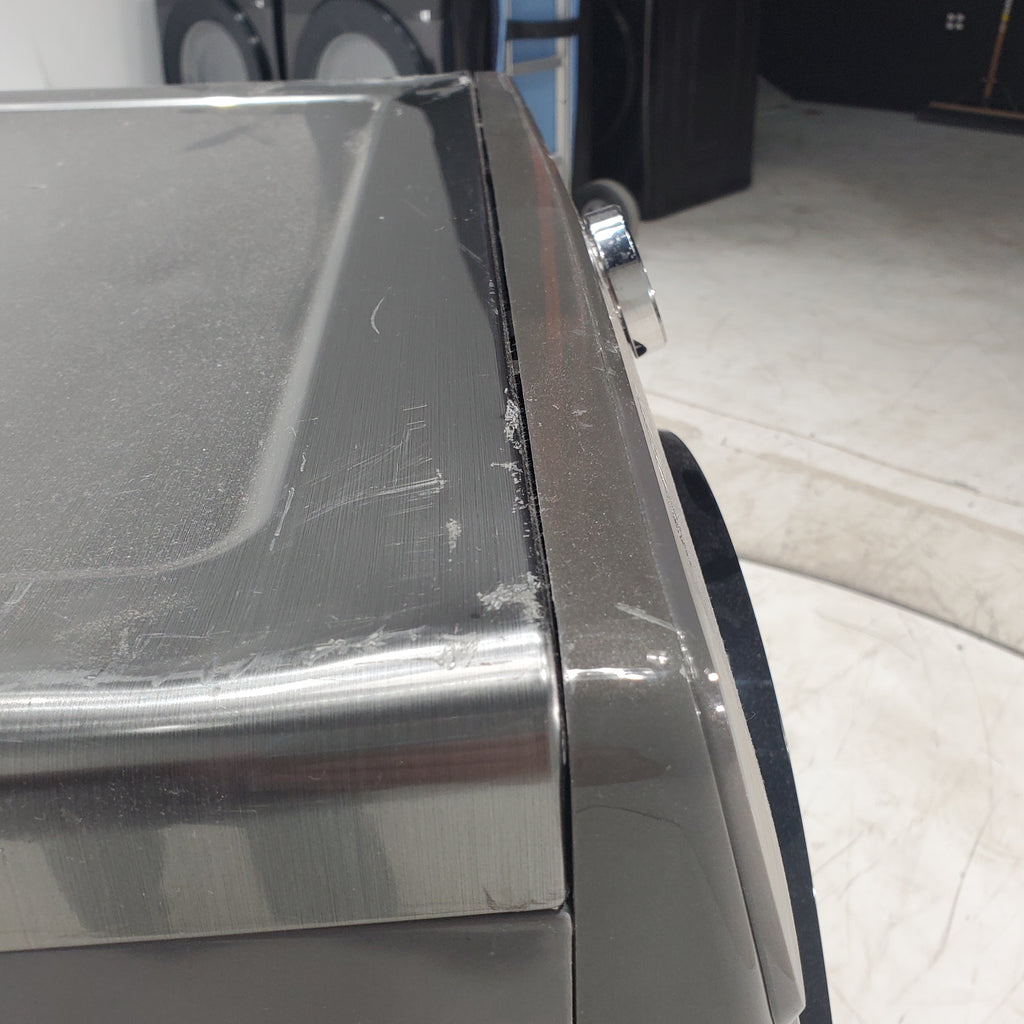 Pictures of Platinum Samsung 7.5 cu. ft. Front Load Electric Dryer with Steam - Scratch & Dent - Minor - Neu Appliance Outlet - Discount Appliance Outlet in Austin, Tx