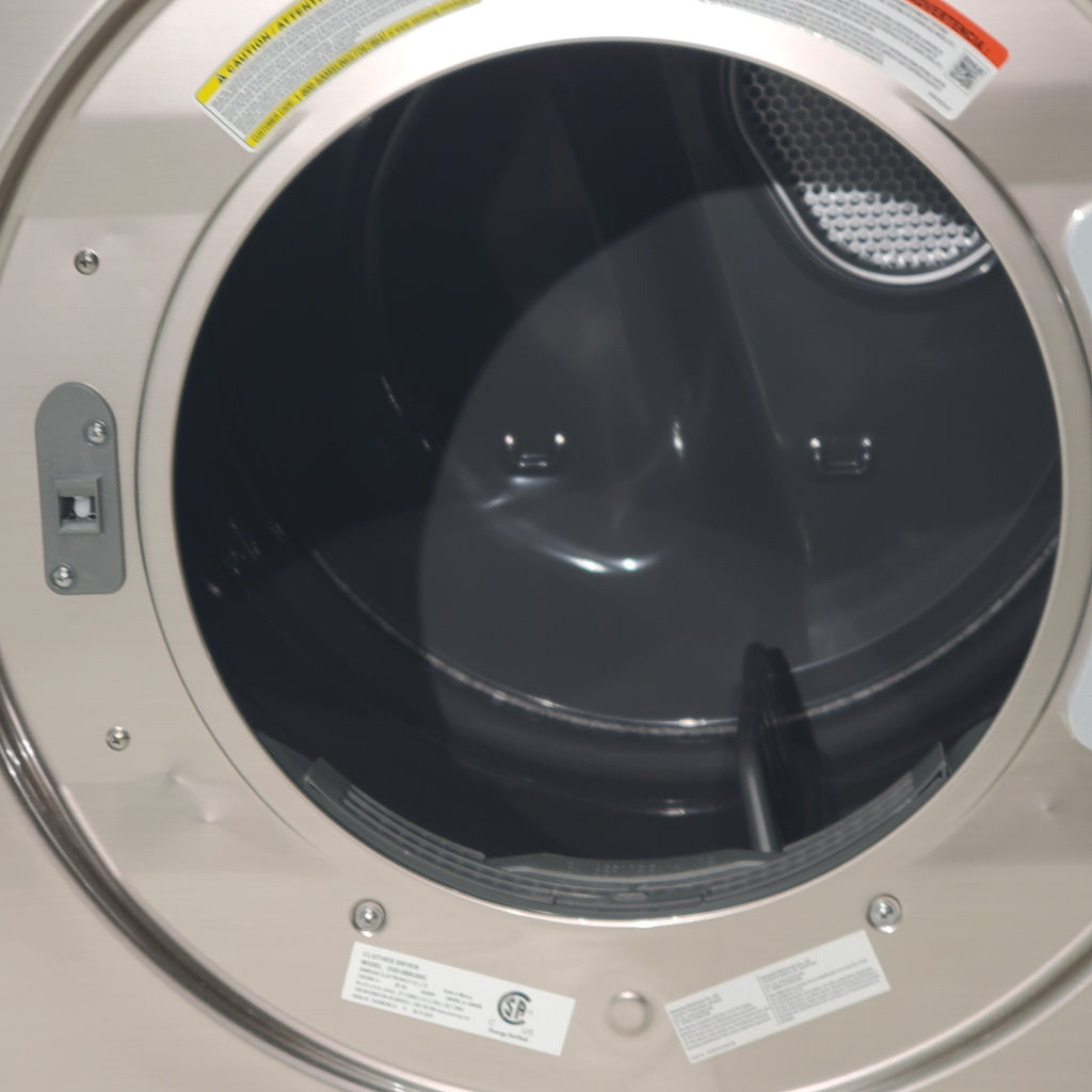 Pictures of Champagne Samsung 7.5 cu. ft. Front Load Electric Dryer with Steam Sanitize+ - Scratch & Dent - Minor - Neu Appliance Outlet - Discount Appliance Outlet in Austin, Tx