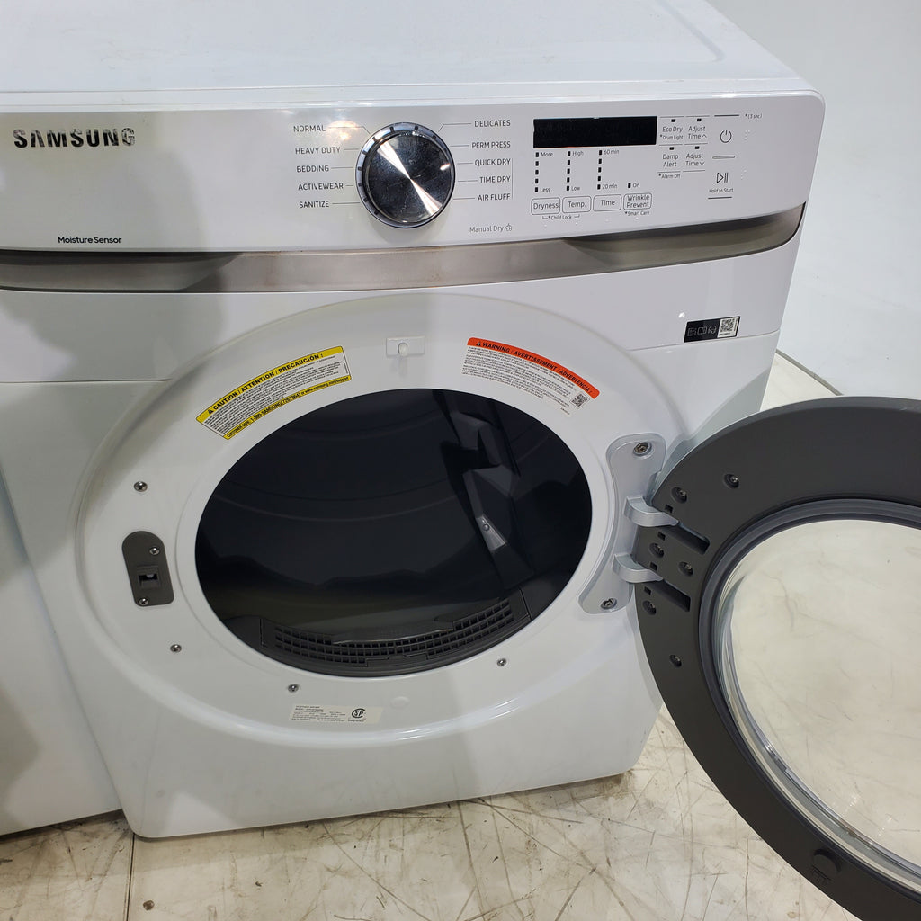 Pictures of LG Frontload 3.6 cu ft 27 inch Wide Washing Machine with Direct Drive Motor and White Samsung 7.5 cu. ft. Front Load Electric Dryer with Smart Care - Certified Refurbished - Neu Appliance Outlet - Discount Appliance Outlet in Austin, Tx