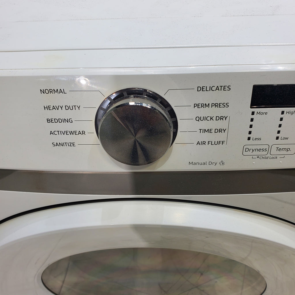 Pictures of LG Frontload 3.6 cu ft 27 inch Wide Washing Machine with Direct Drive Motor and White Samsung 7.5 cu. ft. Front Load Electric Dryer with Smart Care - Certified Refurbished - Neu Appliance Outlet - Discount Appliance Outlet in Austin, Tx