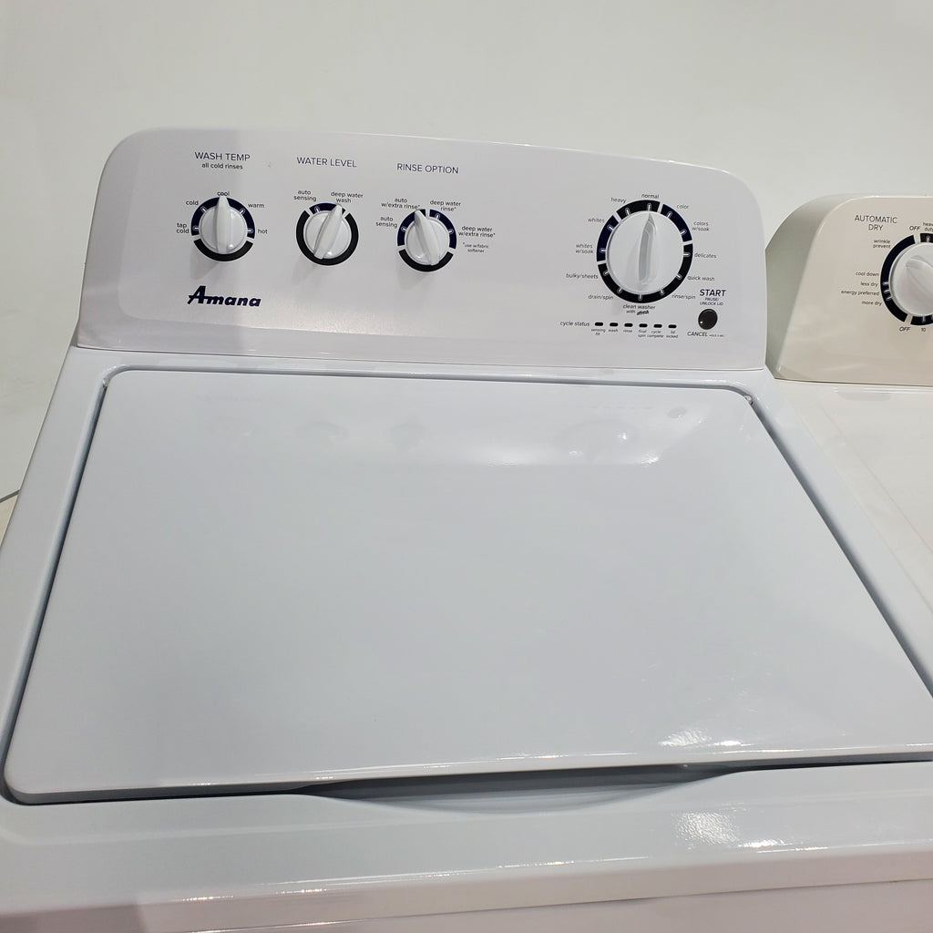 Pictures of Amana 3.8 cu. ft. Top Load Washing Machine with Deep Water Wash Option and Amana 7.0 cu. ft. Electric Dryer with Automatic Cycles - Certified Refurbished - Neu Appliance Outlet - Discount Appliance Outlet in Austin, Tx