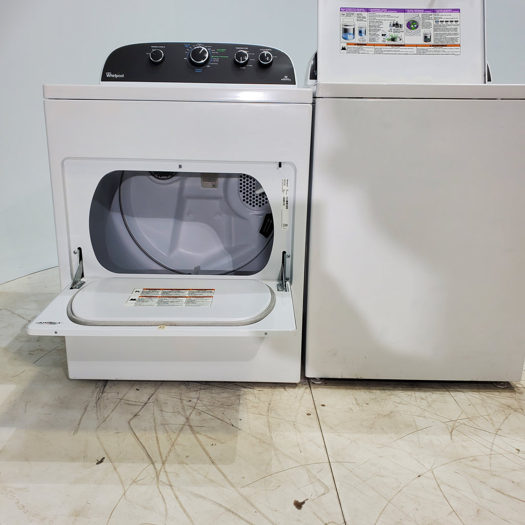 Pictures of ENERGY STAR 3.8 cu ft Whirlpool Top-Load Washing Machine with Low-Profile Impeller and 7.0 cu ft Whirlpool Electric Dryer with Hamper Door - Certified Refurbished - Neu Appliance Outlet - Discount Appliance Outlet in Austin, Tx