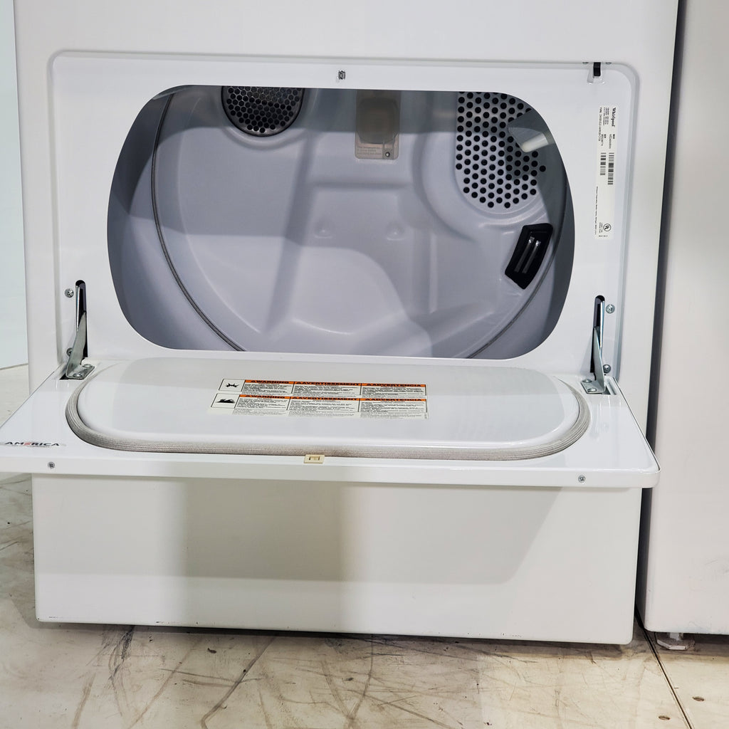 Pictures of ENERGY STAR 3.8 cu ft Whirlpool Top-Load Washing Machine with Low-Profile Impeller and 7.0 cu ft Whirlpool Electric Dryer with Hamper Door - Certified Refurbished - Neu Appliance Outlet - Discount Appliance Outlet in Austin, Tx