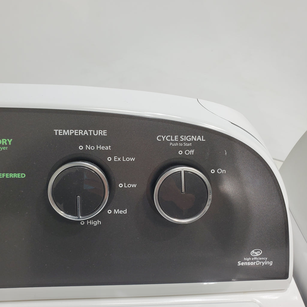 Pictures of ENERGY STAR 3.8 cu ft Whirlpool Top-Load Washing Machine with Low-Profile Impeller and 7.0 cu ft Whirlpool Electric Dryer with Hamper Door - Certified Refurbished - Neu Appliance Outlet - Discount Appliance Outlet in Austin, Tx