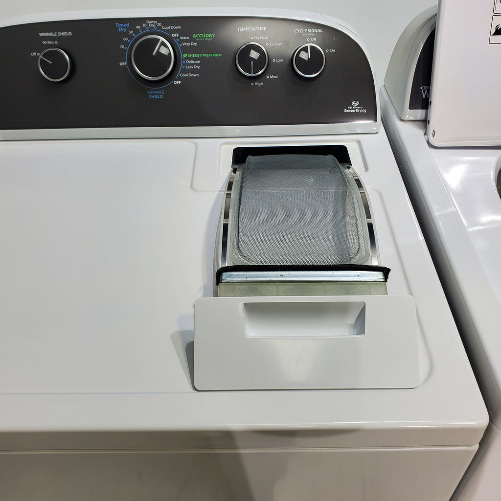 Pictures of ENERGY STAR 3.8 cu ft Whirlpool Top-Load Washing Machine with Low-Profile Impeller and 7.0 cu ft Whirlpool Electric Dryer with Hamper Door - Certified Refurbished - Neu Appliance Outlet - Discount Appliance Outlet in Austin, Tx