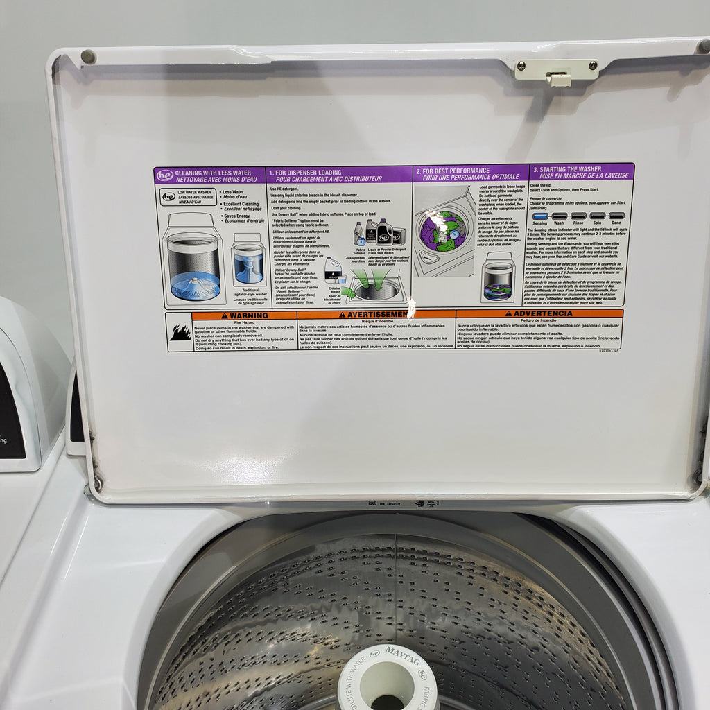 Pictures of ENERGY STAR 3.8 cu ft Whirlpool Top-Load Washing Machine with Low-Profile Impeller and 7.0 cu ft Whirlpool Electric Dryer with Hamper Door - Certified Refurbished - Neu Appliance Outlet - Discount Appliance Outlet in Austin, Tx