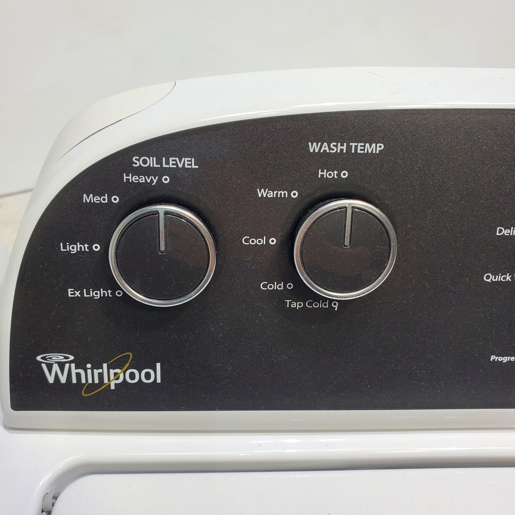Pictures of ENERGY STAR 3.8 cu ft Whirlpool Top-Load Washing Machine with Low-Profile Impeller and 7.0 cu ft Whirlpool Electric Dryer with Hamper Door - Certified Refurbished - Neu Appliance Outlet - Discount Appliance Outlet in Austin, Tx