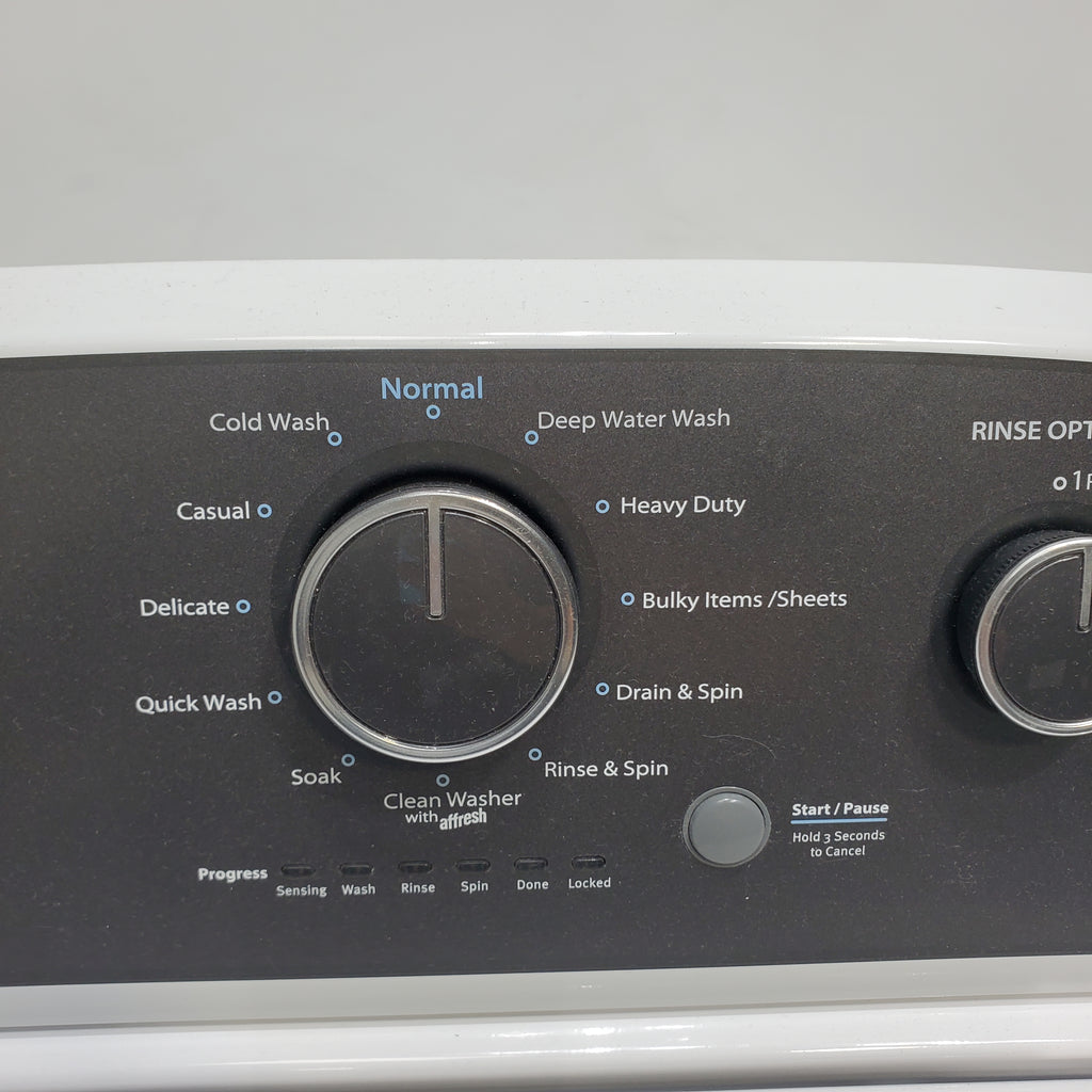 Pictures of ENERGY STAR 3.8 cu ft Whirlpool Top-Load Washing Machine with Low-Profile Impeller and 7.0 cu ft Whirlpool Electric Dryer with Hamper Door - Certified Refurbished - Neu Appliance Outlet - Discount Appliance Outlet in Austin, Tx