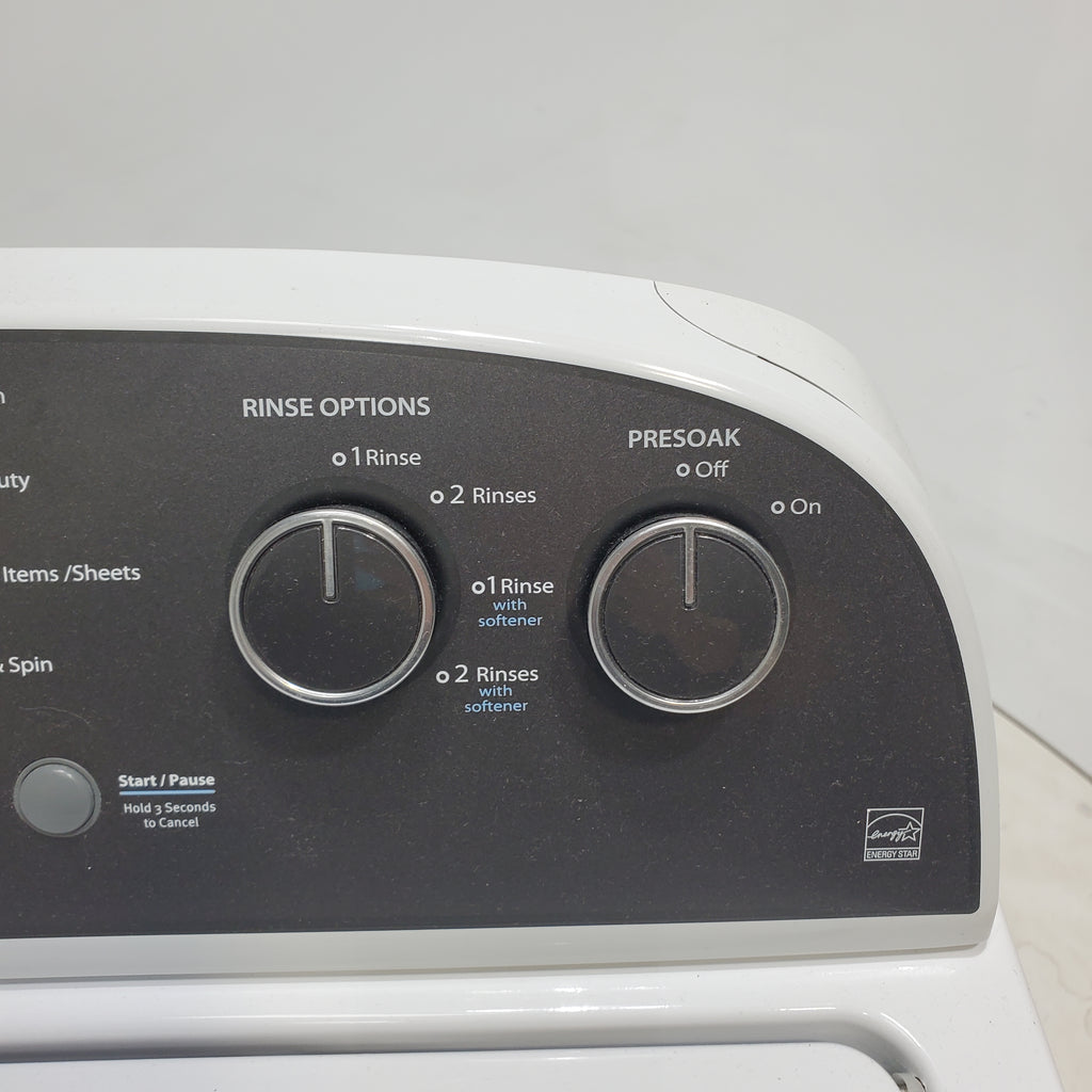 Pictures of ENERGY STAR 3.8 cu ft Whirlpool Top-Load Washing Machine with Low-Profile Impeller and 7.0 cu ft Whirlpool Electric Dryer with Hamper Door - Certified Refurbished - Neu Appliance Outlet - Discount Appliance Outlet in Austin, Tx