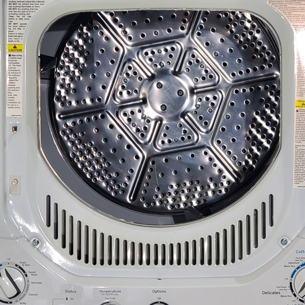 Pictures of 24 in. Wide GE Spacemaker Laundry Center with 2.3 cu. ft. Capacity Top Load Washing Machine and 4.4 cu. ft. Electric Dryer - Certified Refurbished - Neu Appliance Outlet - Discount Appliance Outlet in Austin, Tx