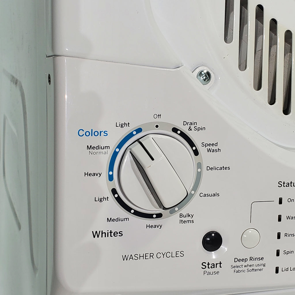 Pictures of 24 in. Wide GE Spacemaker Laundry Center with 2.3 cu. ft. Capacity Top Load Washing Machine and 4.4 cu. ft. Electric Dryer - Certified Refurbished - Neu Appliance Outlet - Discount Appliance Outlet in Austin, Tx