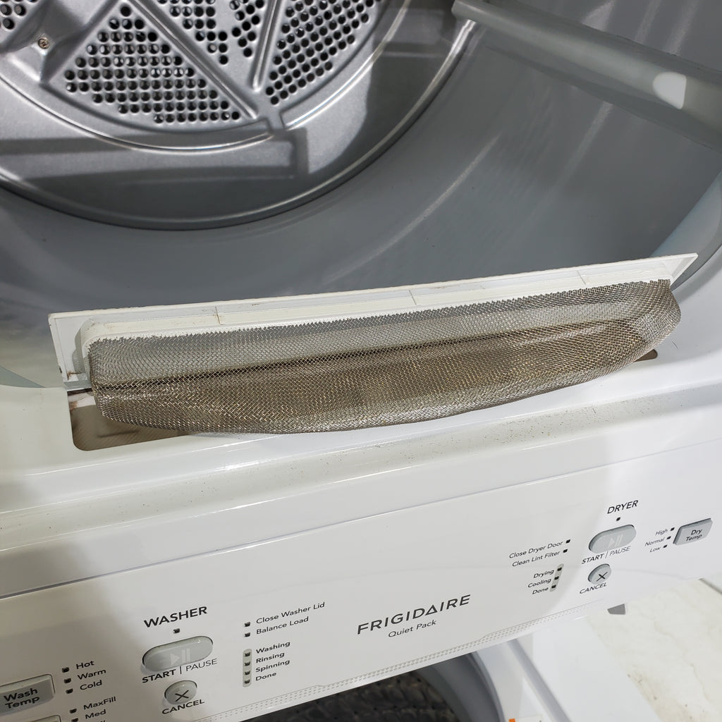 Pictures of Frigidaire Stacked Laundry Center with 3.9 cu ft Capacity Washer and 5.6 cu ft Electric Dryer with Maxfill Option- Certified Refurbished - Neu Appliance Outlet - Discount Appliance Outlet in Austin, Tx