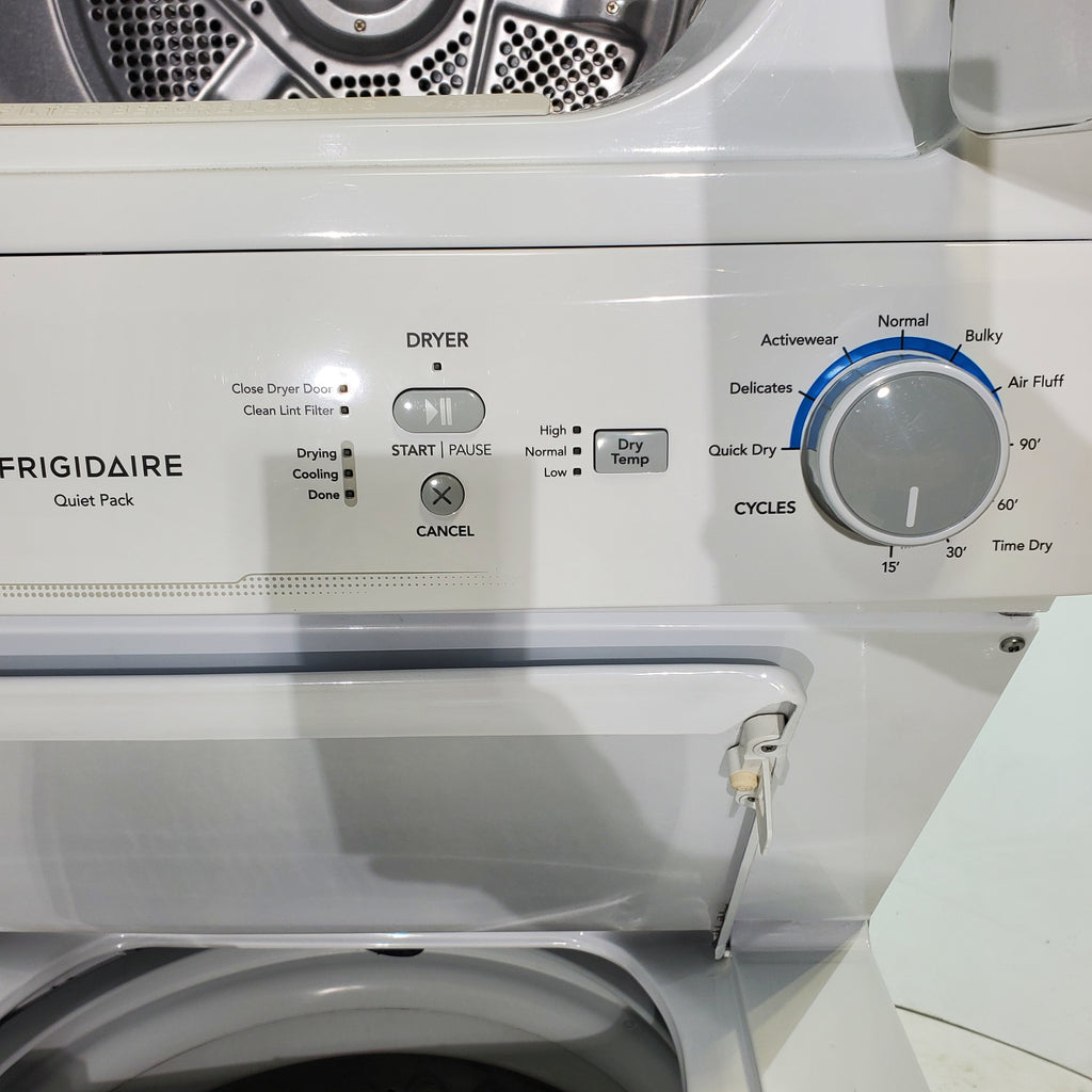 Pictures of Frigidaire Stacked Laundry Center with 3.9 cu ft Capacity Washer and 5.6 cu ft Electric Dryer with Maxfill Option- Certified Refurbished - Neu Appliance Outlet - Discount Appliance Outlet in Austin, Tx