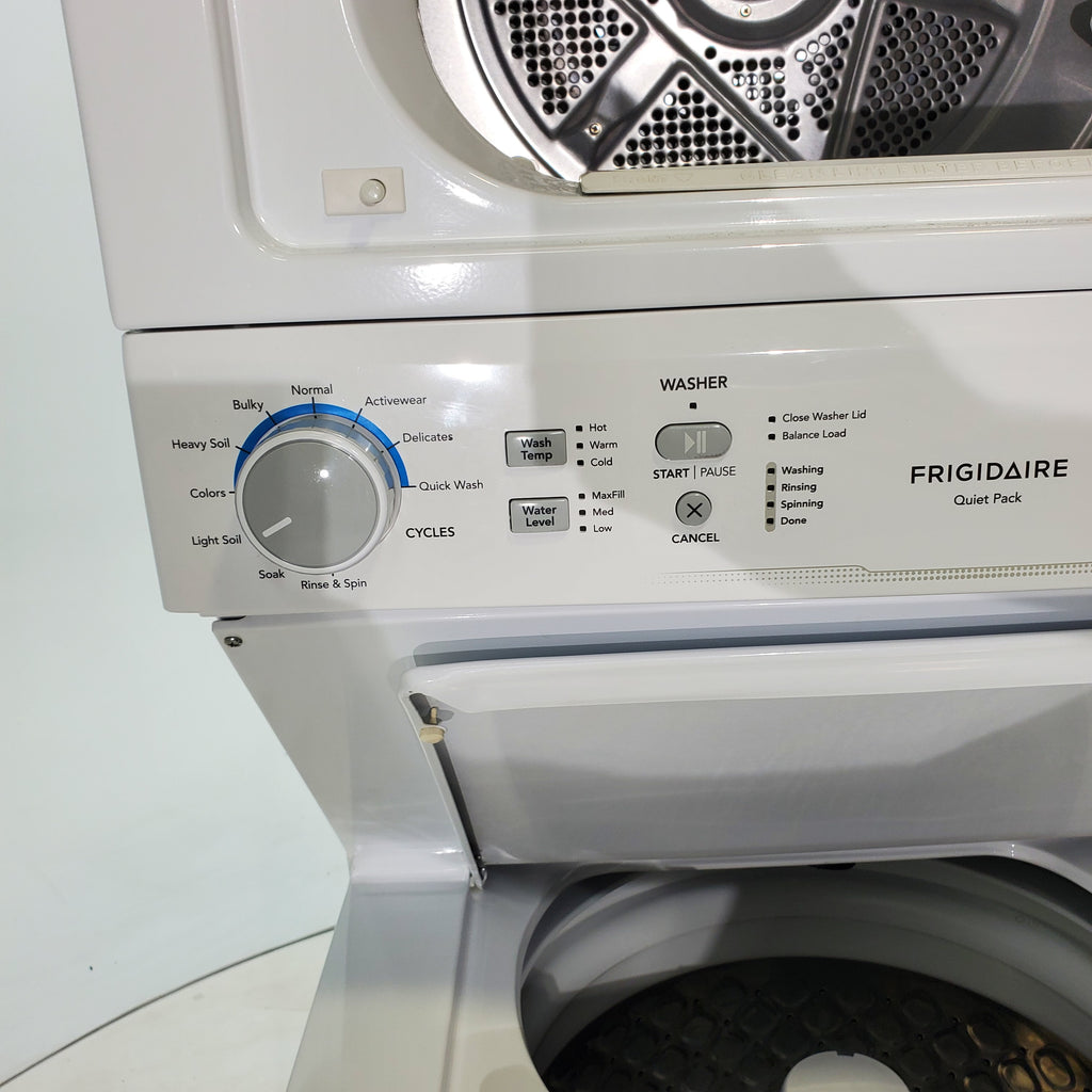 Pictures of Frigidaire Stacked Laundry Center with 3.9 cu ft Capacity Washer and 5.6 cu ft Electric Dryer with Maxfill Option- Certified Refurbished - Neu Appliance Outlet - Discount Appliance Outlet in Austin, Tx