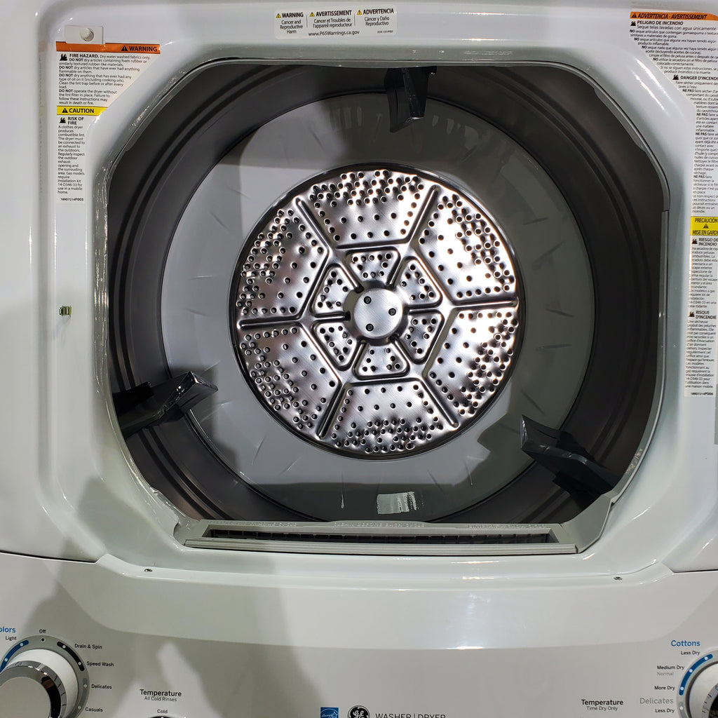 Pictures of ENERGY STAR GE 3.9 cu. ft. Laundry Center Washer with Infusor Wash Mechanism and 5.9 cu. ft. Electric Dryer with 3-Way Venting - Scratch & Dent - Major - Neu Appliance Outlet - Discount Appliance Outlet in Austin, Tx