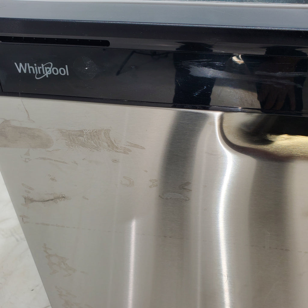 Pictures of Standard 24 in Width Stainless Steel ENERGY STAR Whirlpool Built In Dishwasher with 1-Hour Wash Cycle - Scratch & Dent - Moderate - Neu Appliance Outlet - Discount Appliance Outlet in Austin, Tx