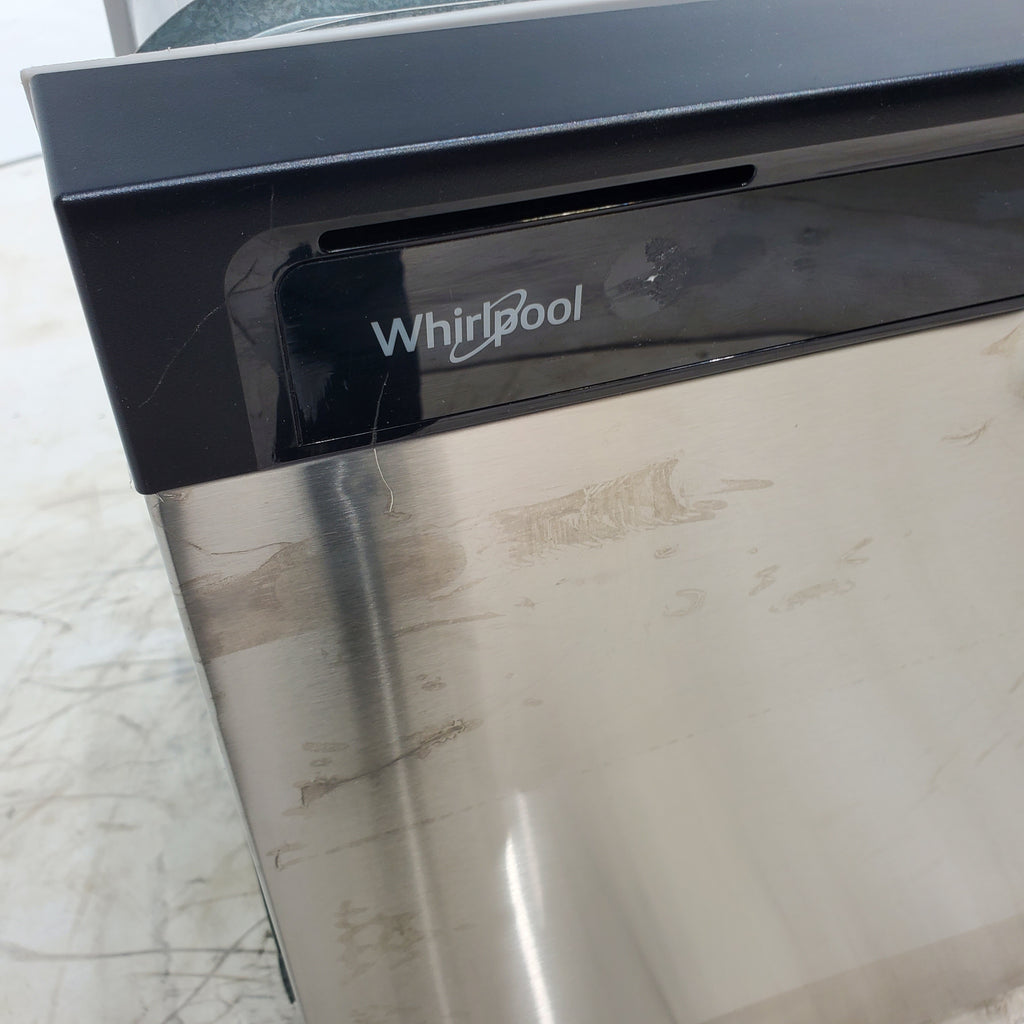 Pictures of Standard 24 in Width Stainless Steel ENERGY STAR Whirlpool Built In Dishwasher with 1-Hour Wash Cycle - Scratch & Dent - Moderate - Neu Appliance Outlet - Discount Appliance Outlet in Austin, Tx