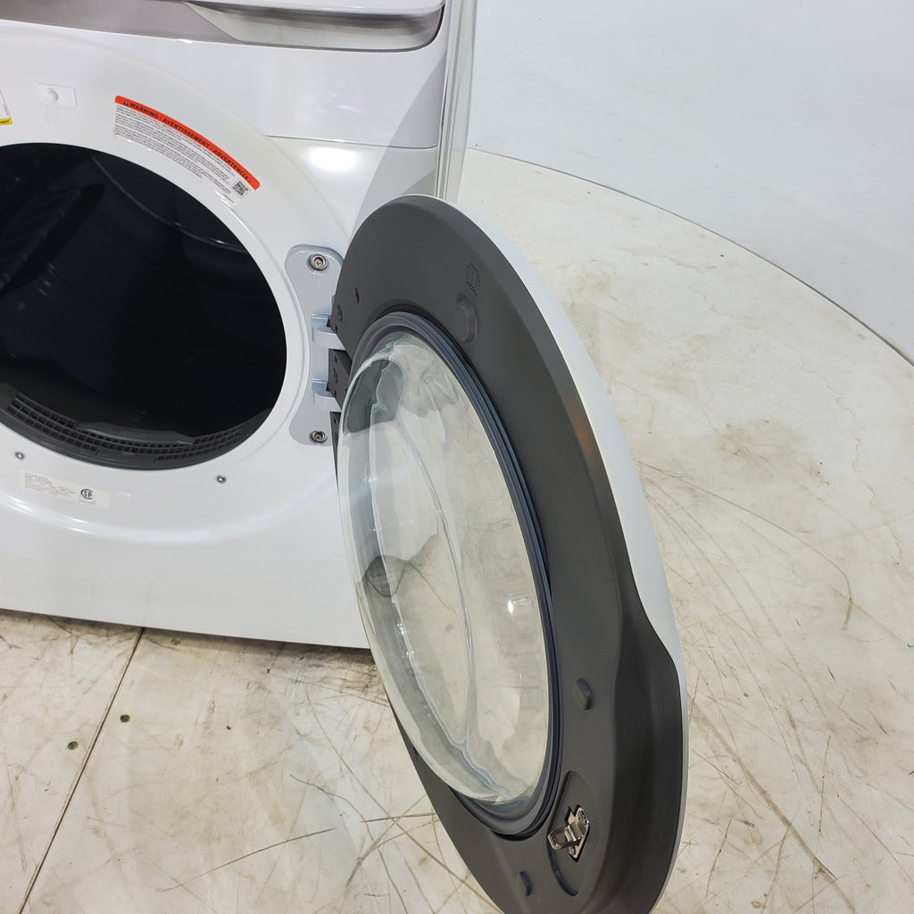 Pictures of White Samsung 7.5 cu. ft. Front Load Electric Dryer with Smart Care - Scratch and Dent - Major - Neu Appliance Outlet - Discount Appliance Outlet in Austin, Tx
