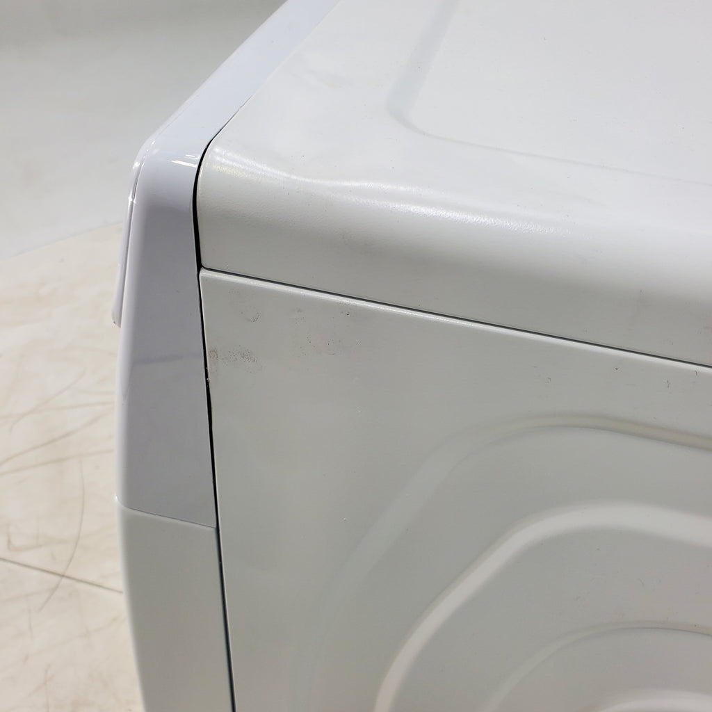 Pictures of White Samsung 7.5 cu. ft. Front Load Electric Dryer with Smart Care - Scratch and Dent - Major - Neu Appliance Outlet - Discount Appliance Outlet in Austin, Tx